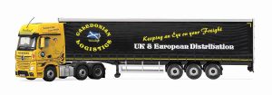 Main image for the model Corgi CC15807 Mercedes-Benz Actros (MP4) Curtainside, Caledonian Logistics