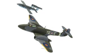 Main image for the model Corgi AA27403 Gloster Meteor F.1, EE216/YQ-E, T.D. 'Dixie' Dean, RAF No.616 Squadron and Fieseler F- 103 V-1 'Doodlebug' 4th August 1944