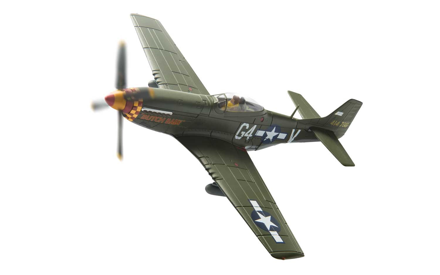 Main image for the model Corgi AA27701 P-51D Mustang, Lt. Julian H Bertram, 362nd Fighter Squadron, 44-14798 G4-V 'Butch Baby'