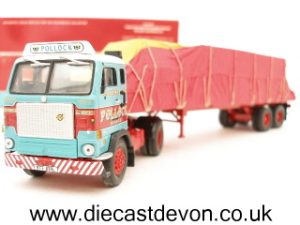 Main image for the model Corgi CC13107 Pollock Volvo F88 Flatbed Trailer with Sheeted Load