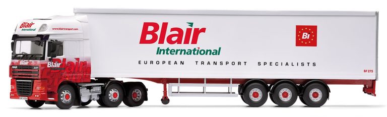 Main image for the model Corgi CC14118 DAF XF Fridge Trailer, Blair International, Ballymena, County Antrim, Northern Ireland