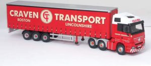 Main image for the model Corgi CC18206 Craven Transport Mercedes Actros Curtainside