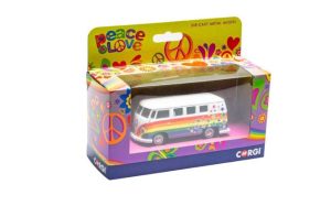 Main image for the Corgi CC02731 Volkswagen Campervan - Peace Love and Wishes shown on a white background