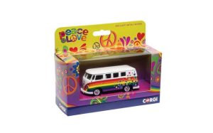 Main image for the Corgi CC02731 Volkswagen Campervan - Peace Love and Wishes shown on a white background