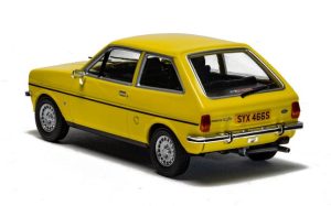 Main image for the Corgi VA12513 Ford Fiesta Mk I, 1.1 Ghia, Signal Yellow shown on a white background