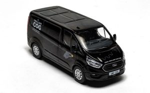 Main image for the Corgi VA15105 Ford Transit Custom 300L1, Shadow Black (Richard Hammond's The Smallest Cog) shown on a white background