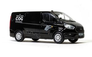 Main image for the Corgi VA15105 Ford Transit Custom 300L1, Shadow Black (Richard Hammond's The Smallest Cog) shown on a white background