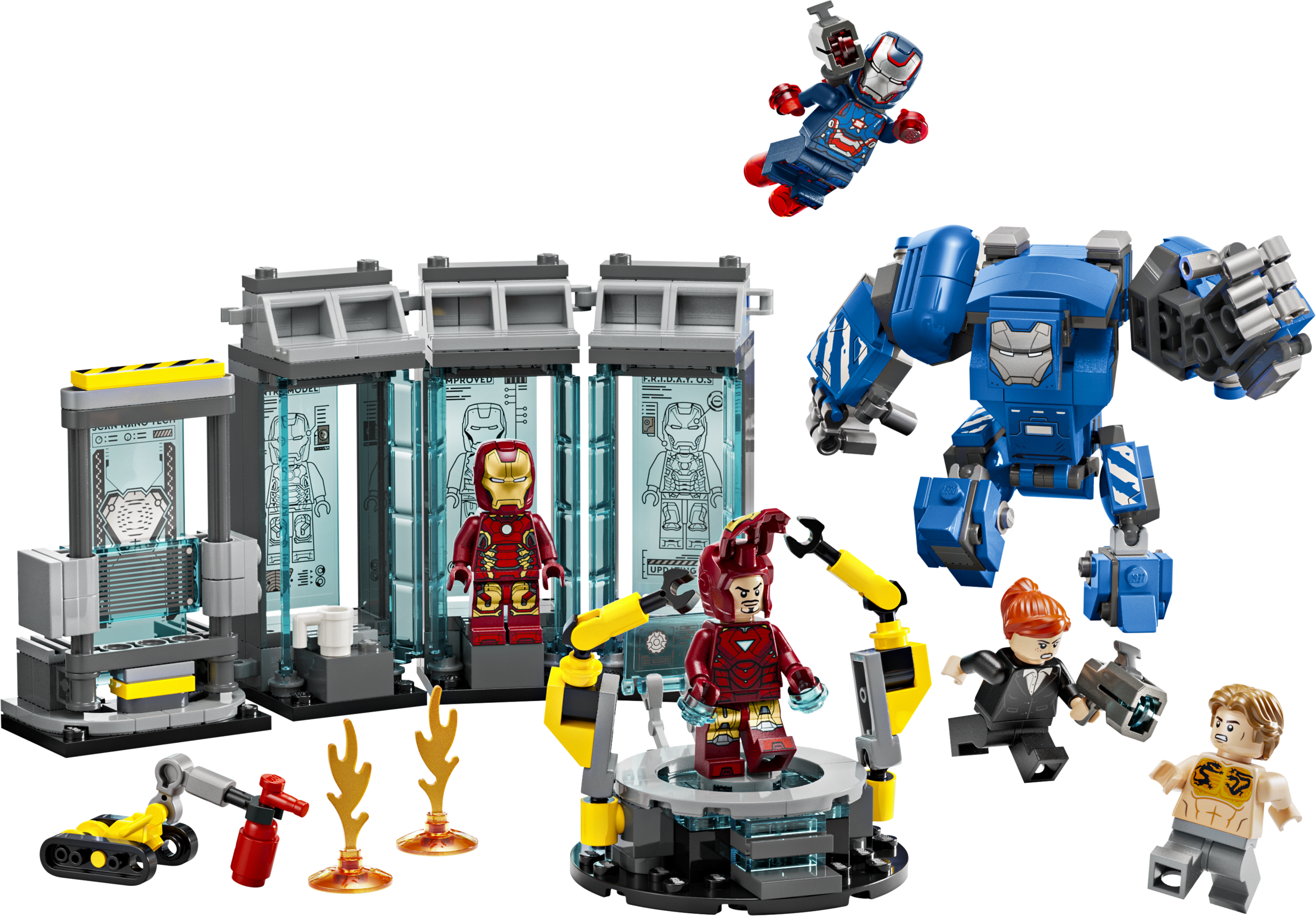 Main image for the model LEGO 76315- Marvel Iron Man's Laboratory: Hall of Armor